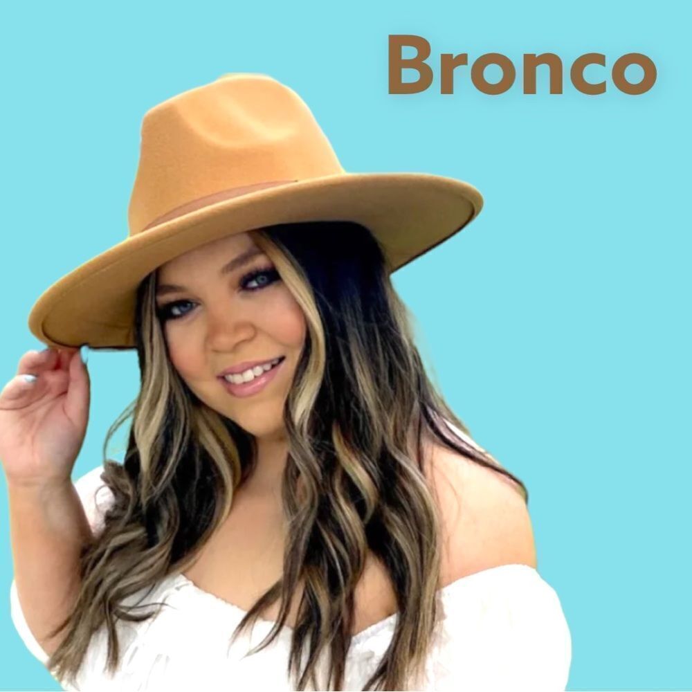 Vintage bronco 100% virgin wool camel colored fedora!